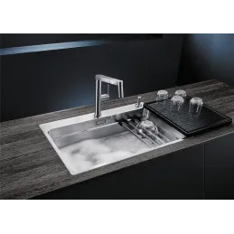 Lavello in acciaio inox Blanco ETAGON 500-IF/A