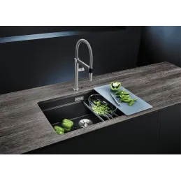 Lavello in gres Blanco ETAGON 700 U / con guide scorrevoli