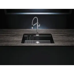 Lavello in gres Blanco ETAGON 700 U / con guide scorrevoli