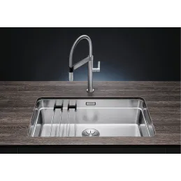 Lavello in acciaio inox Blanco ETAGON 700-U / con guide scorrevoli
