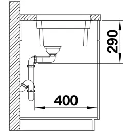 Lavello in acciaio inox Blanco ETAGON 700-U / con guide scorrevoli