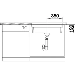 Lavello in acciaio inox Blanco ETAGON 700-U / con guide scorrevoli