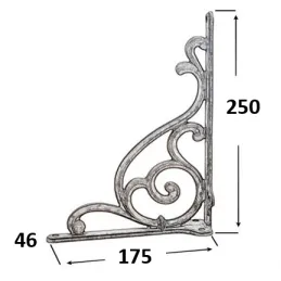 Supporto per mensola STRADIUS Maxi / Ottone antico