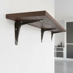 Staffa in lamiera 100 x 125 / Marrone
