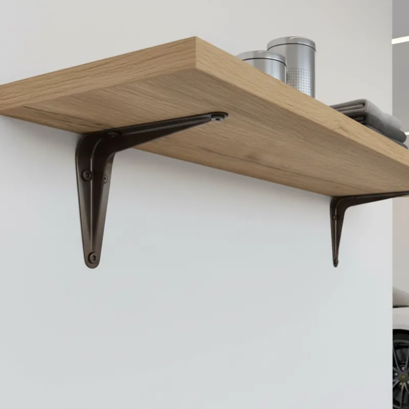 Staffa in lamiera 100 x 125 / Marrone