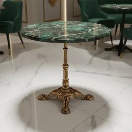 Base da tavolo BAROKKO 90 / Patina dorata