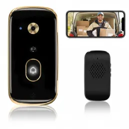 Campanello video wireless con microfono TECHNO / Nero