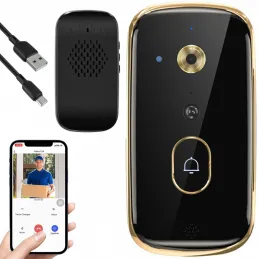Campanello video wireless con microfono TECHNO / Nero