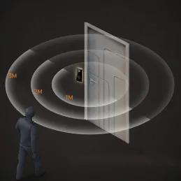 Campanello video wireless con microfono TECHNO / Nero
