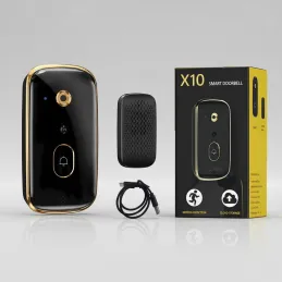 Campanello video wireless con microfono TECHNO / Nero