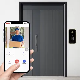 Campanello video wireless con microfono TECHNO / Nero