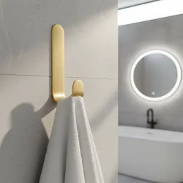 Appendino adesivo da parete LAXO / Oro spazzolato