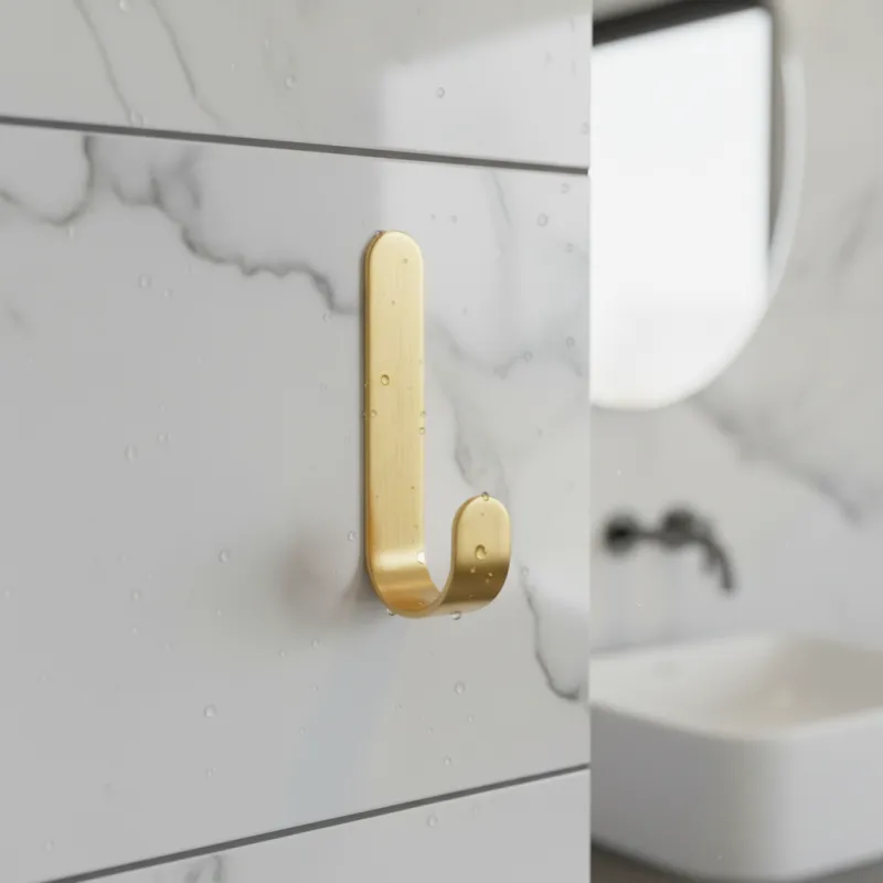 Appendino adesivo da parete LAXO / Oro spazzolato