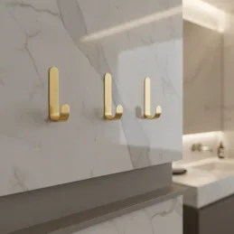 Appendino adesivo da parete LAXO / Oro spazzolato
