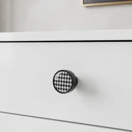 Pomello in legno ARSIA / Nero - motivo design