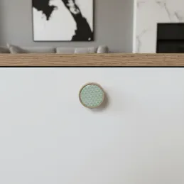 Pomello in legno ARSIA / faggio – triangoli verdi