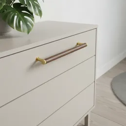 Maniglia in legno SOHO / Noce laccato - dorato