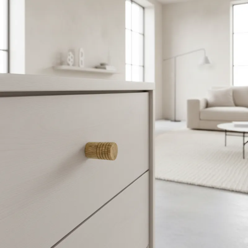Pomolo in legno AURUS / Rovere verniciato