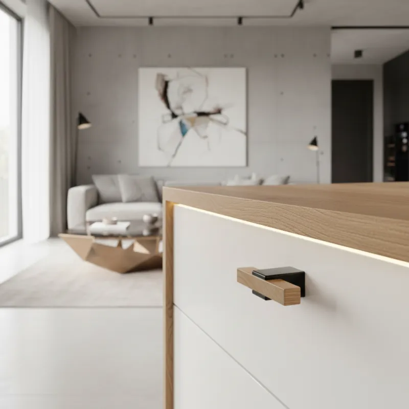 Pomello in legno ALVEA / Rovere verniciato