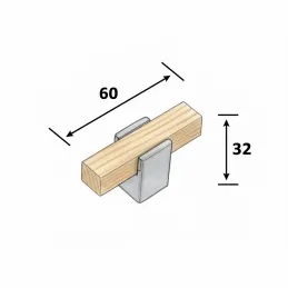 Pomello in legno ALVEA / Rovere verniciato