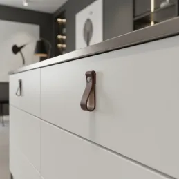 Pomello in pelle DOLCE Mini / Marrone scuro