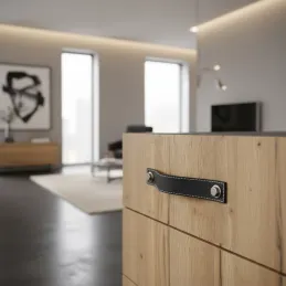 Maniglia SAMSONITE / Pelle nera