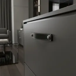 Maniglia SAMSONITE / Pelle nera