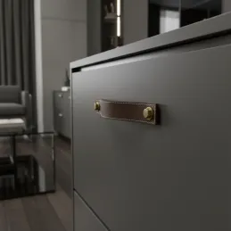 Maniglia SAMSONITE / Pelle marrone