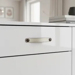 Maniglia CASE / Pelle bianca