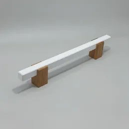 Maniglia in legno LEO / Bianco - rovere naturale