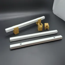 Maniglia in legno LEO / Bianco - rovere naturale
