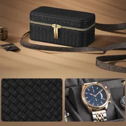 Custodia da viaggio per orologi BUGATI TRAVEL / Nero-oro
