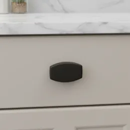 Pomolo a bottone AMADORA / Nero opaco