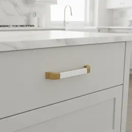 Maniglia in ceramica BRAGA / Oro antico