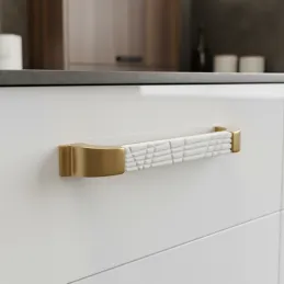 Maniglia in ceramica BRAGA / Oro antico