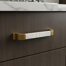 Maniglia in ceramica BRAGA / Oro antico