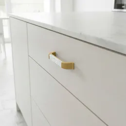 Maniglia in ceramica BRAGA / Oro antico