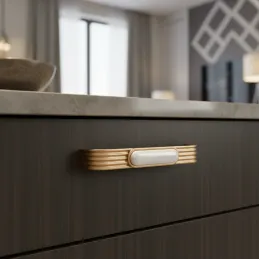 Maniglia in ceramica FARO / Oro opaco
