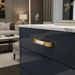 Maniglia in ceramica FARO / Oro opaco