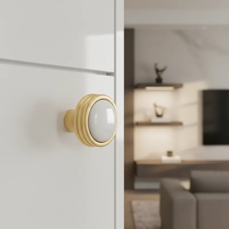 Pomello in ceramica FARO / Oro opaco