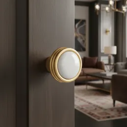 Pomello in ceramica FARO / Oro opaco