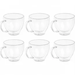 Set di 6 bicchieri termici da caffè VIVALTO da 140 ml / Trasparenti
