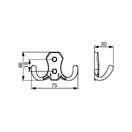 Appendiabiti MIKEL M / Ottone lucido
