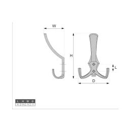 Appendiabiti MIKEL XL / Ottone lucido
