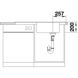 Lavello in gres Blanco FARON XL 6 S / Grigio roccia