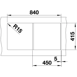 Lavello in gres Blanco FAVUM 45 S / Caffè