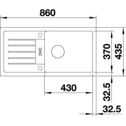 Lavello in gres Blanco FAVUM XL 6 S / Bianco