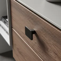 Maniglia SIMPS a pomello / Patina nera