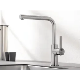 Miscelatore Blanco LANORA / acciaio inox lucido