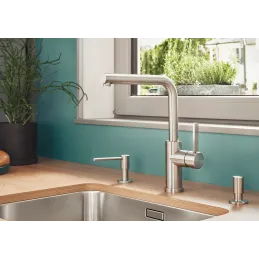 Rubinetto per finestra Blanco LANORA F / Acciaio inox lucido
